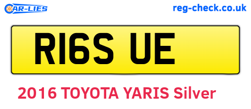 R16SUE are the vehicle registration plates.