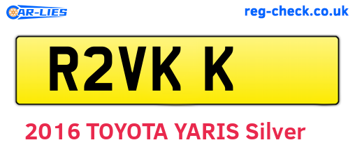 R2VKK are the vehicle registration plates.