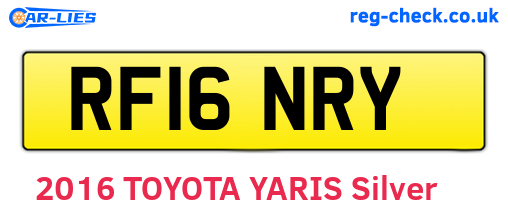 RF16NRY are the vehicle registration plates.