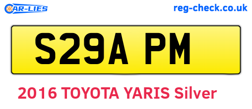S29APM are the vehicle registration plates.