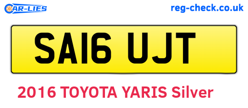 SA16UJT are the vehicle registration plates.