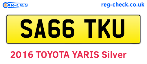 SA66TKU are the vehicle registration plates.