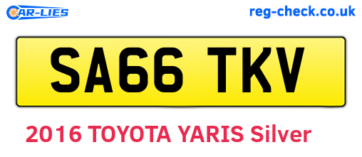 SA66TKV are the vehicle registration plates.