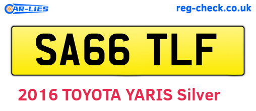 SA66TLF are the vehicle registration plates.