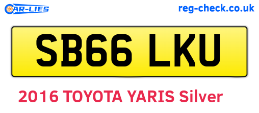 SB66LKU are the vehicle registration plates.