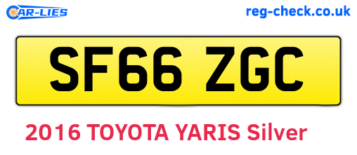 SF66ZGC are the vehicle registration plates.