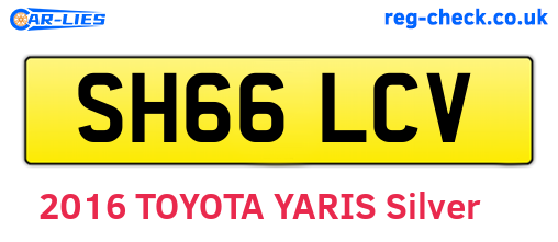 SH66LCV are the vehicle registration plates.