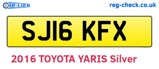 SJ16KFX are the vehicle registration plates.
