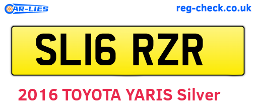 SL16RZR are the vehicle registration plates.