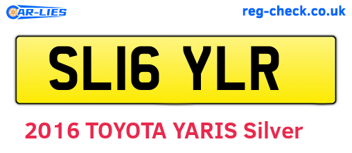 SL16YLR are the vehicle registration plates.