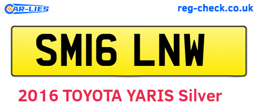 SM16LNW are the vehicle registration plates.