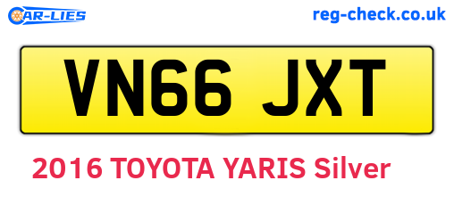VN66JXT are the vehicle registration plates.