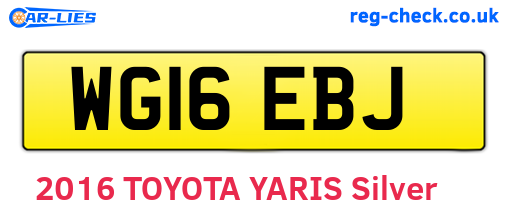 WG16EBJ are the vehicle registration plates.