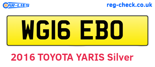 WG16EBO are the vehicle registration plates.