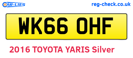 WK66OHF are the vehicle registration plates.
