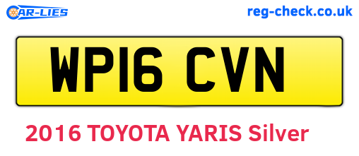 WP16CVN are the vehicle registration plates.