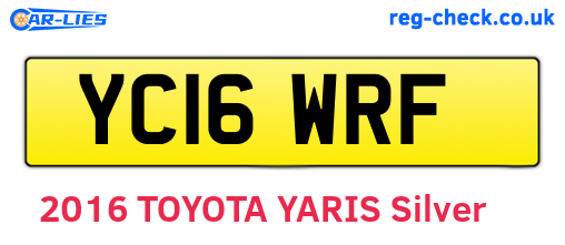 YC16WRF are the vehicle registration plates.