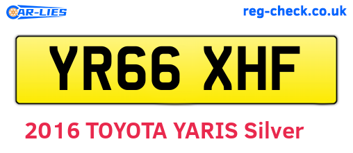 YR66XHF are the vehicle registration plates.