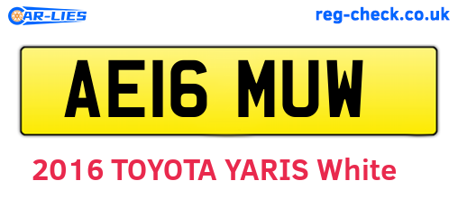 AE16MUW are the vehicle registration plates.