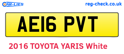 AE16PVT are the vehicle registration plates.