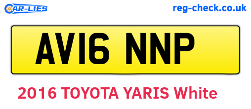 AV16NNP are the vehicle registration plates.