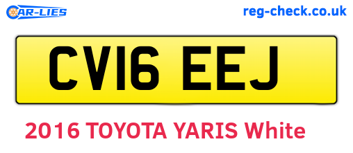 CV16EEJ are the vehicle registration plates.
