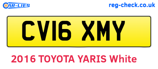 CV16XMY are the vehicle registration plates.