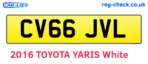 CV66JVL are the vehicle registration plates.