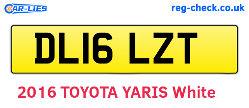 DL16LZT are the vehicle registration plates.