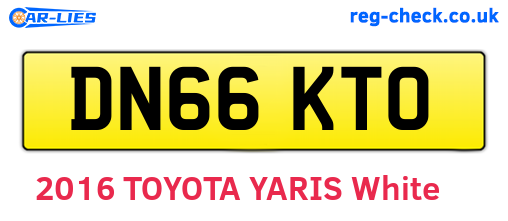 DN66KTO are the vehicle registration plates.