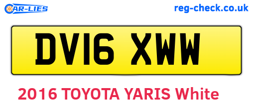 DV16XWW are the vehicle registration plates.