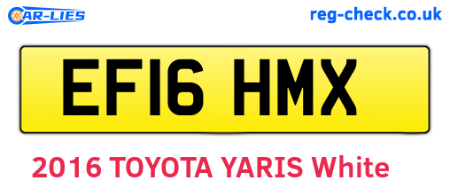 EF16HMX are the vehicle registration plates.