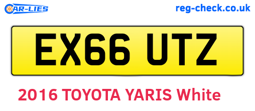 EX66UTZ are the vehicle registration plates.