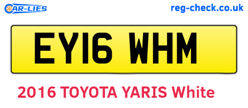 EY16WHM are the vehicle registration plates.