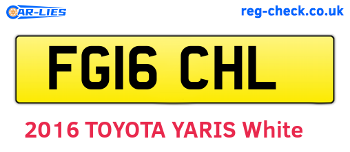 FG16CHL are the vehicle registration plates.