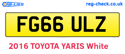 FG66ULZ are the vehicle registration plates.