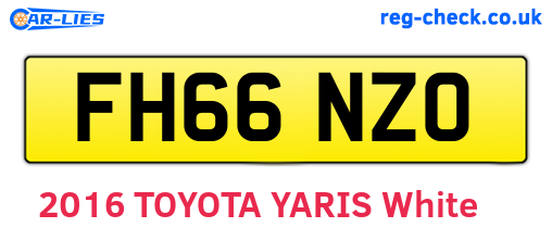 FH66NZO are the vehicle registration plates.