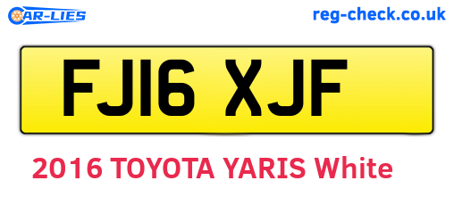 FJ16XJF are the vehicle registration plates.