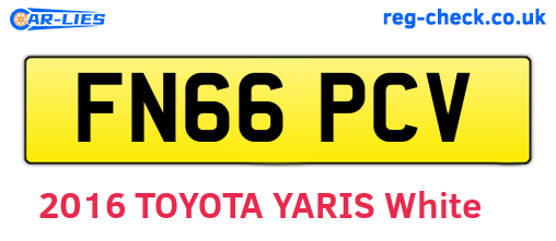 FN66PCV are the vehicle registration plates.