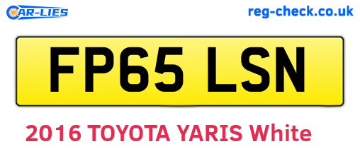 FP65LSN are the vehicle registration plates.