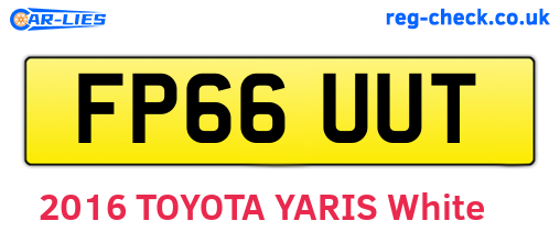 FP66UUT are the vehicle registration plates.