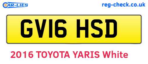 GV16HSD are the vehicle registration plates.