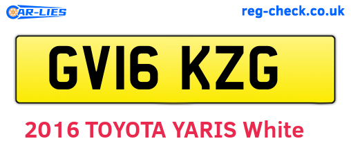 GV16KZG are the vehicle registration plates.