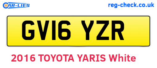 GV16YZR are the vehicle registration plates.