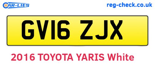 GV16ZJX are the vehicle registration plates.