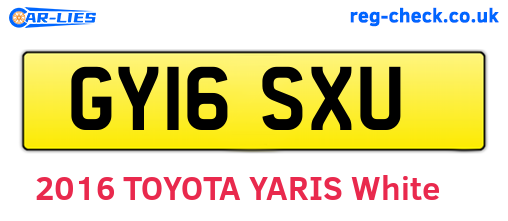 GY16SXU are the vehicle registration plates.
