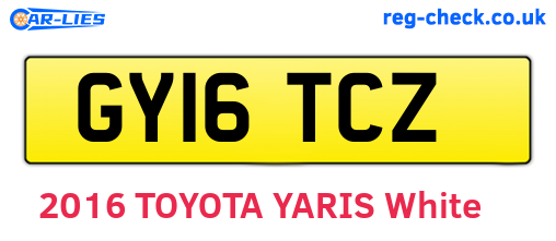 GY16TCZ are the vehicle registration plates.