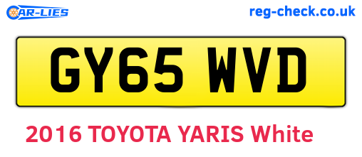 GY65WVD are the vehicle registration plates.