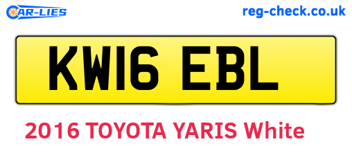 KW16EBL are the vehicle registration plates.