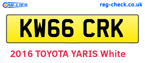 KW66CRK are the vehicle registration plates.